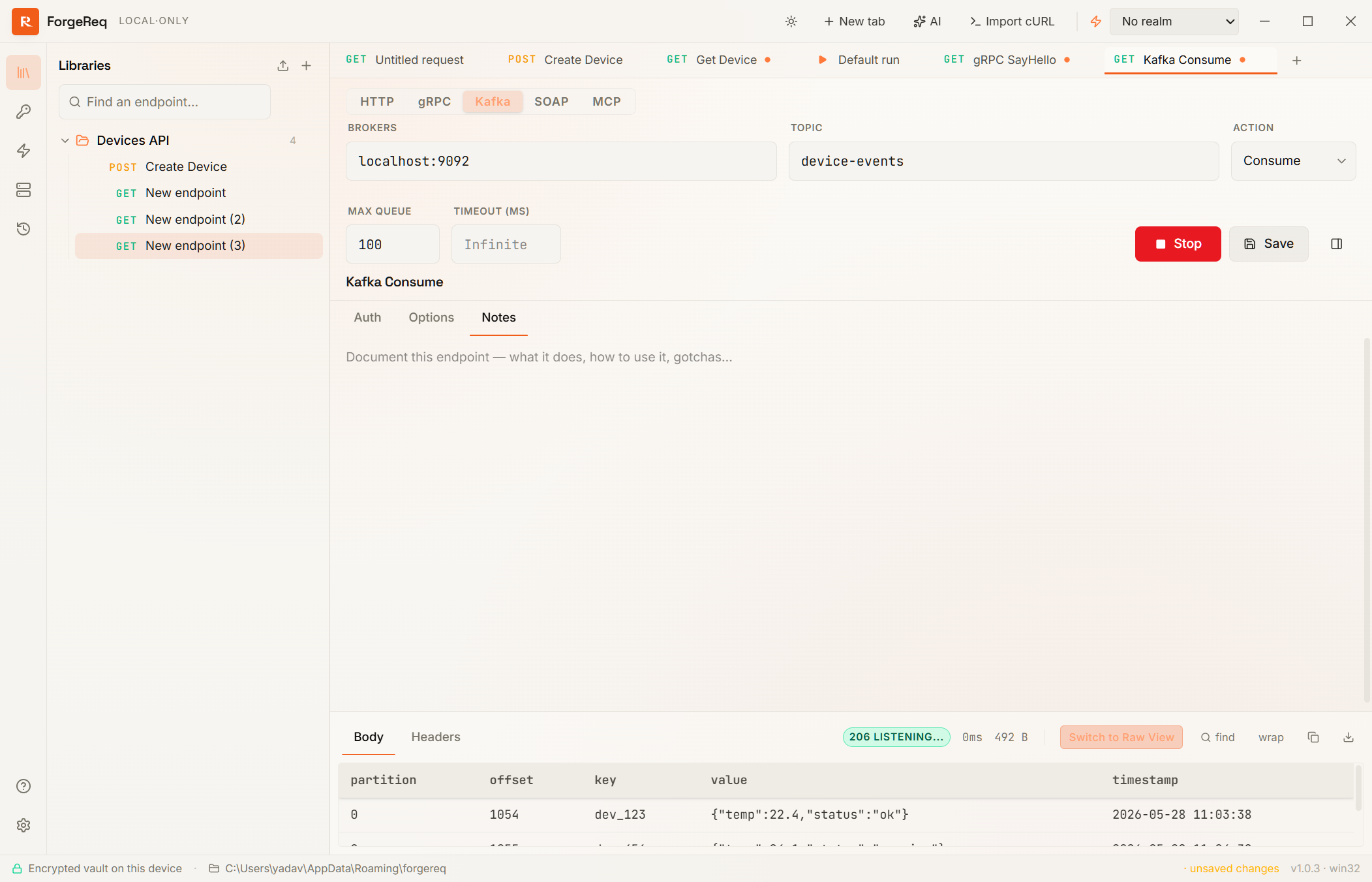 Kafka Interface